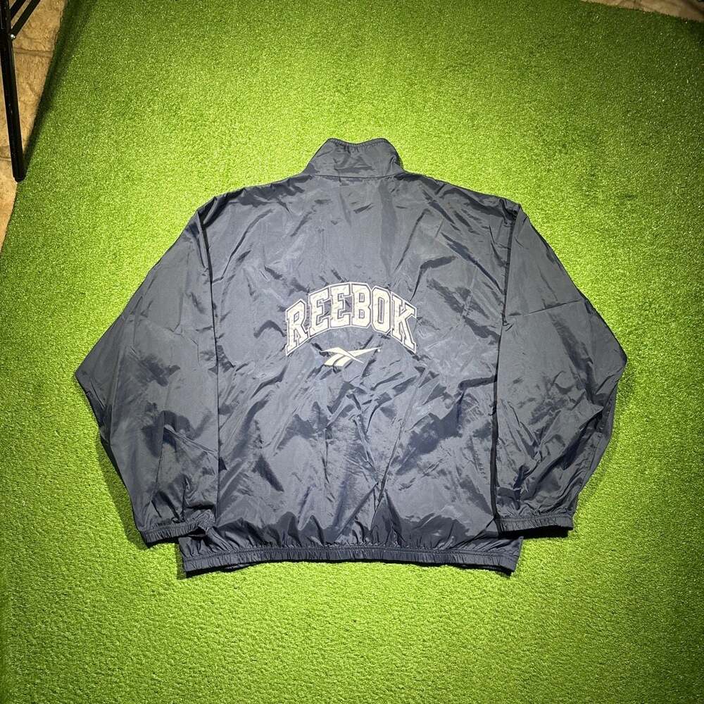 Vintage Reebok Spell Out Logo Nylon Windbreaker Jacket